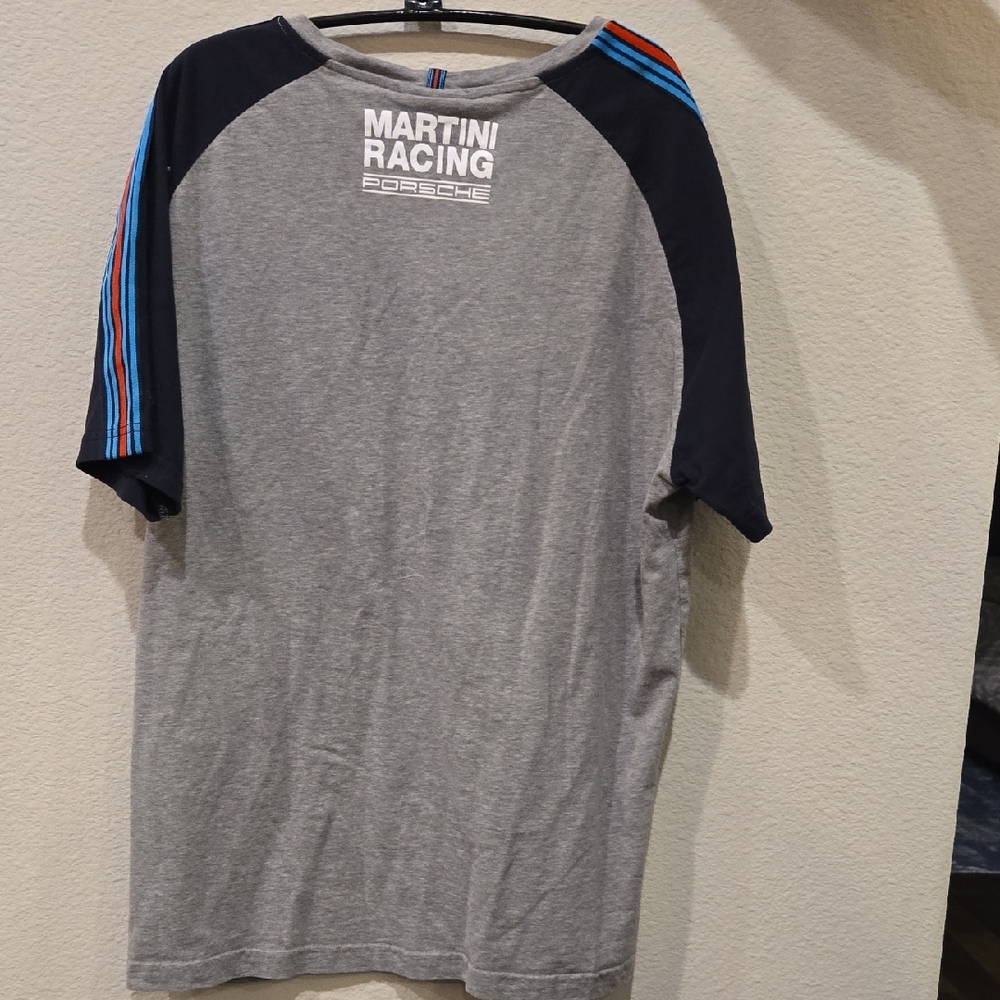 PORSCHE DESIGN Gray Tee with Blue and Red Accents / Martini Racing / sz XL - Picture 5 of 8